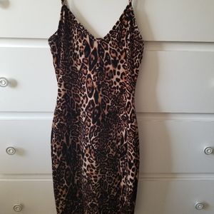 Leopard midi dress